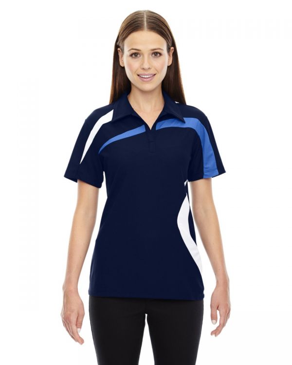 Ladies North End Sport Polyester Colour Block Polo T Shirt