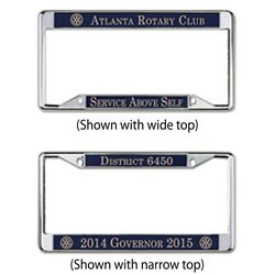 Boarder License Plate Frame Chrome Plated Plastic