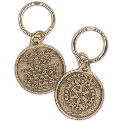 The Four Way Test Medallion Key Ring CRS Marketing