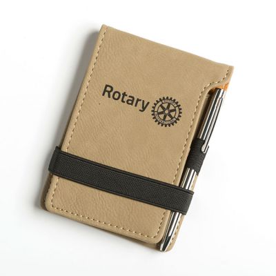 Mini Notepad with Pen. Light Brown