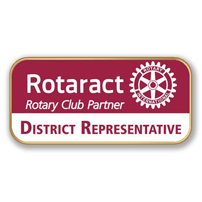 Rotaract Color Cloisonne District Representative Lapel Pin