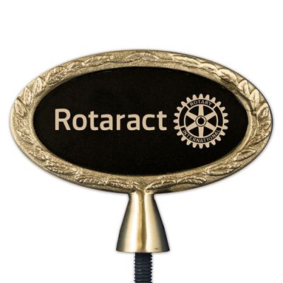 Oval Bronze Rotaract Emblem Bell Top