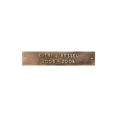 1-1/2" x 8" Custom Cast Bronze Name Plate
