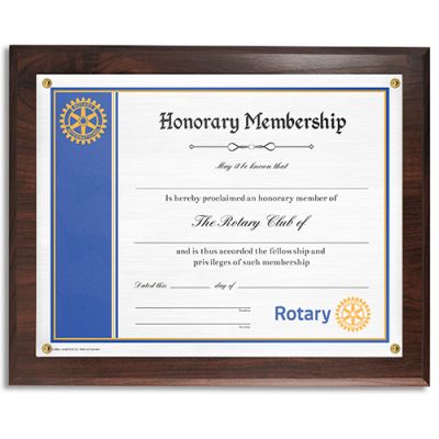Cherry Finish Certificate Plaque - 10-1/2" x 13"