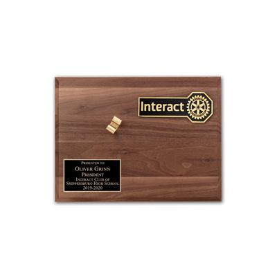INTERACT Walnut Display Board for Gavel