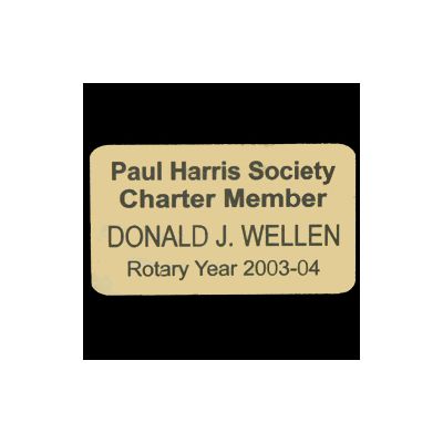 2" x 3-1/2" Paul Harris Society Badge                                                                                   