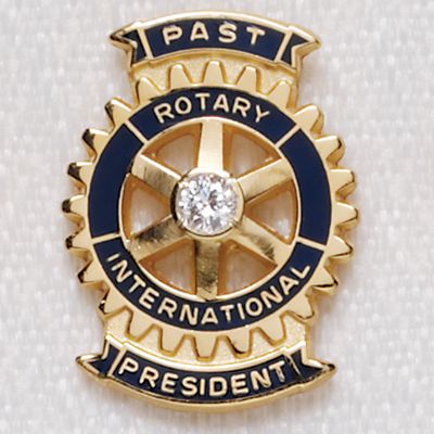 Traditional Past President Lapel Pin 10k Gold with .05 Diamond