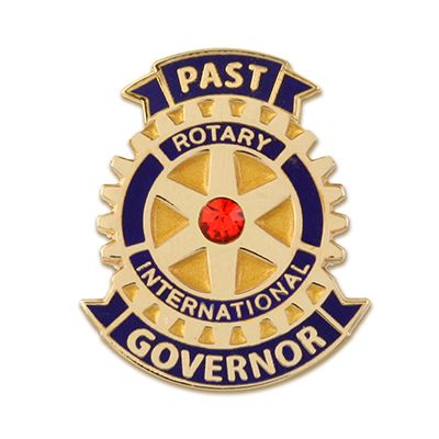 Past Governor w/ Red Stone Magnetic Lapel Pin