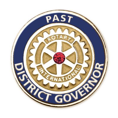 Past Governor w/ Red Stone Magnetic Lapel Pin