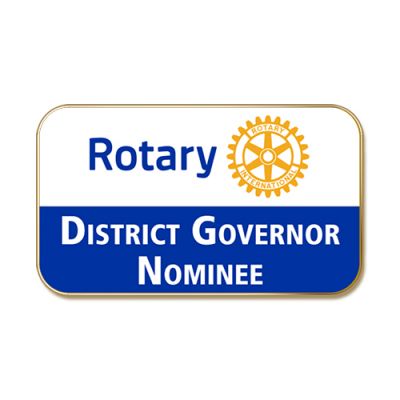 District Governor Nominee, Masterbrand Magnetic Lapel Pin