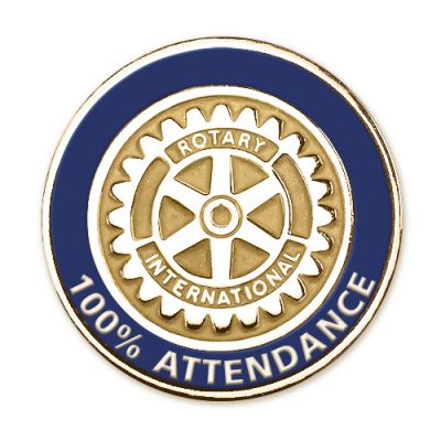 100% Attendance Magnetic Lapel Pin