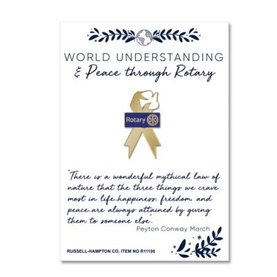 World Understanding and Peace Ribbon Lapel Pin
