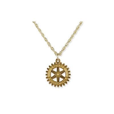 Rotary International Emblem Pendant Necklace