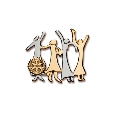 Gold and Silver Celebration of Women Magnetic Brooch