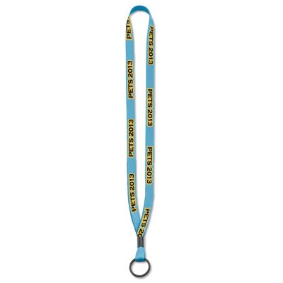 Customized Lanyard, Metal Crimp & Split Ring, 3/4"