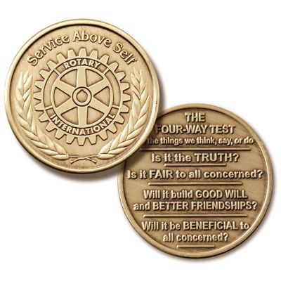 The Four-Way Test Coin