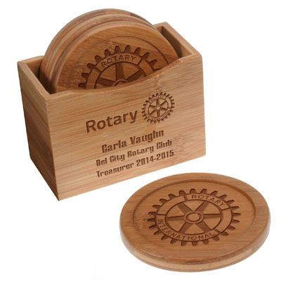 Custom Bamboo Coasters - Set of 4