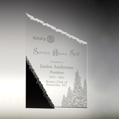 Large Acrylic Mountain Peak Sculptured Award