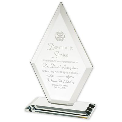 Etched Starfire Glass Arrowhead Award