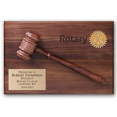 ROTARY Past President/District Governor Gavel Plaque