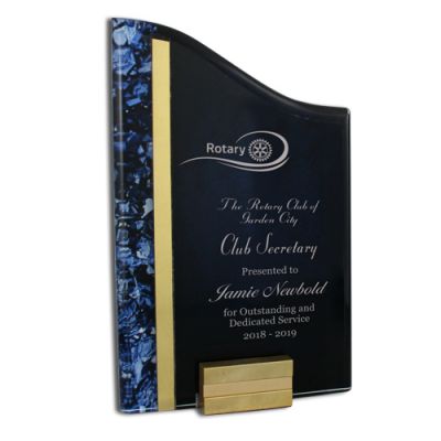 Gold/Blue SunRay Acrylic Award
