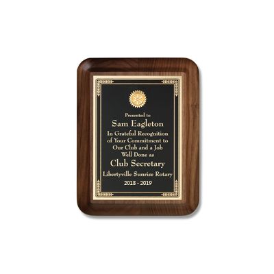 Small Executive Walnut Plaque