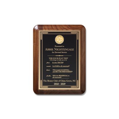 Large Executive Walnut Plaque