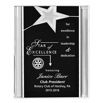 Silver Star Acrylic Award