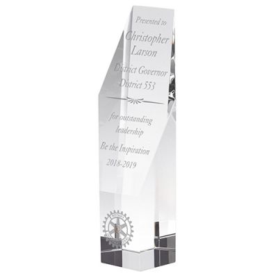 Slant Cut Crystal Tower Award