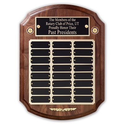 24-Plate Walnut Recognition Plaque