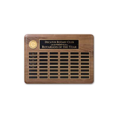 48-Plate Walnut Recognition Plaque