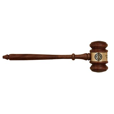 ROTARY Custom American Walnut Gavel & Engraving Band