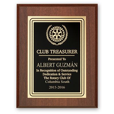 Club Treasurer Plaque - Club Executive Series