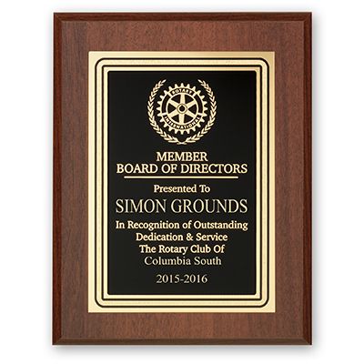 Member Board Of Directors Plaque - Club Executive Series