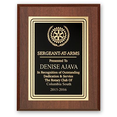 Sergeant At Arms Plaque - Club Executive Series