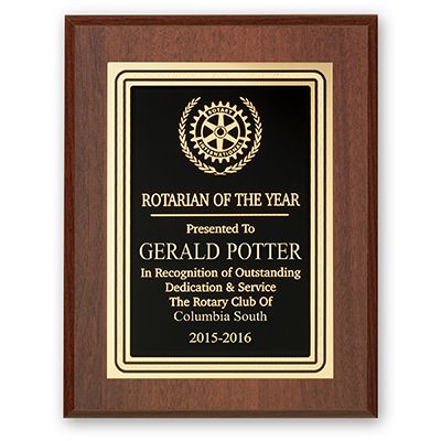 Rotarian Of The Year Plaque - Club Executive Series