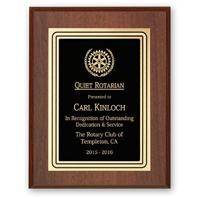 Quiet Rotarian Plaque - Club Executive Series