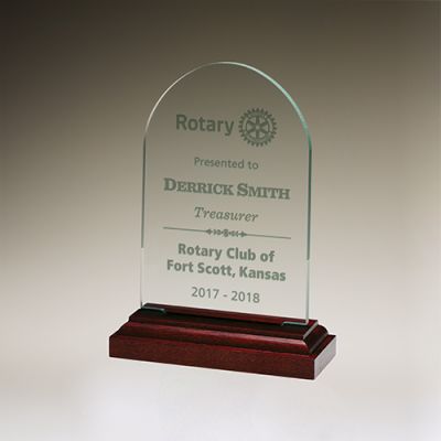 5" Jade Acrylic Arch Award