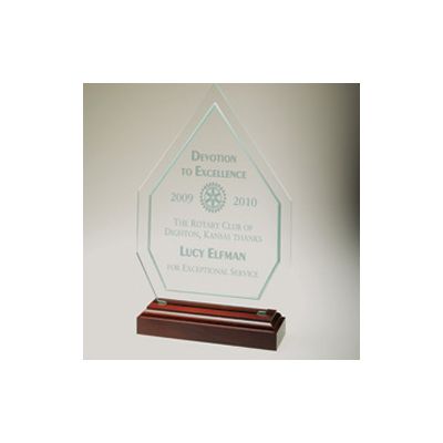 Jade Acrylic Royal Diamond w/Bevel Award