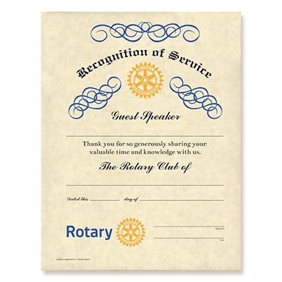 CUSTOMIZED Guest Speaker Certificate - Recognition of Service