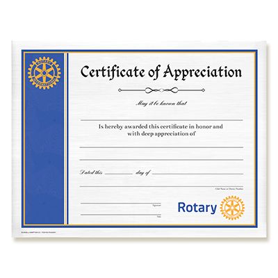 CUSTOMIZED Certificate of Appreciation