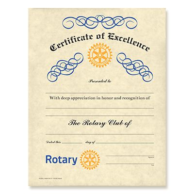 CUSTOMIZED Certificate of Excellence