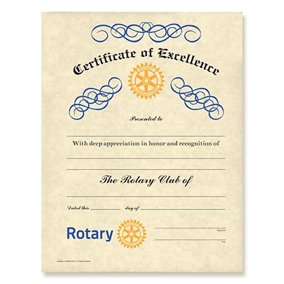 Certificate of Excellence