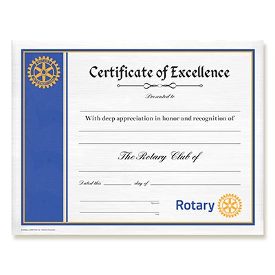 Certificate of Excellence