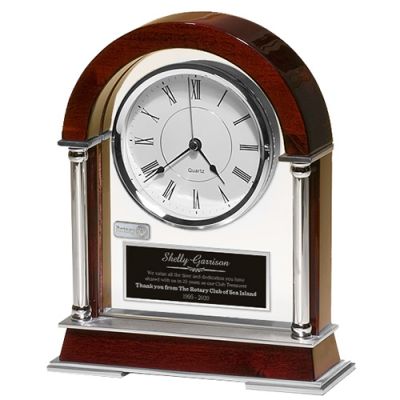 Rosewood Piano-Finish Mantle Clock