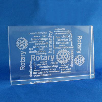 Vitues of Rotary Horizontal Paperweight. 120 X 90 X 10/25 mm.