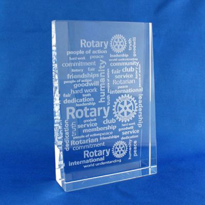 Virtues of Rotary Vertical Paperweight. 100 X 150 X 10/25 mm.