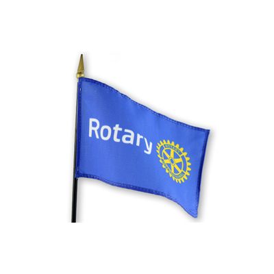 4" x 6" Miniature Rotary International Masterbrand Flag