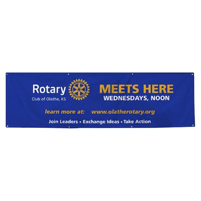 Custom 3' x 8' Vinyl Indoor or Outdoor Banner with Grommets                                                                   