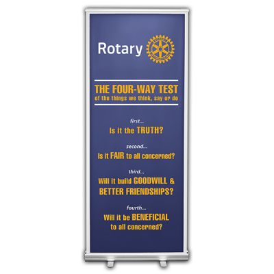 Four-Way Test Retractable Banner                                                                                        